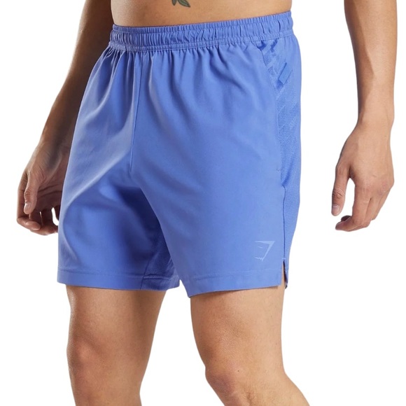 Gymshark | Shorts | Nwot Gymshark Sport Stripe 7 Shorts In Court Blue |  Poshmark